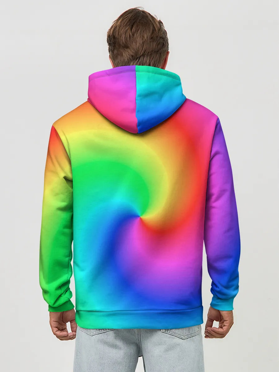 Худи мужской база хлопок / Pepe rainbow