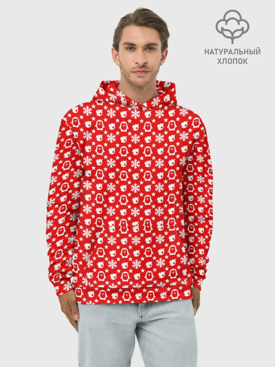 Худи мужской база хлопок / Funny penguins