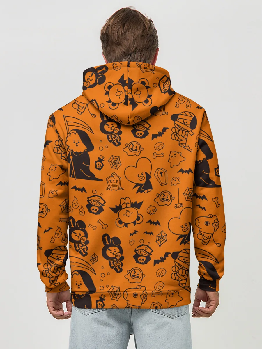 Худи мужской база хлопок / Spooky Halloween BT21 | BTS
