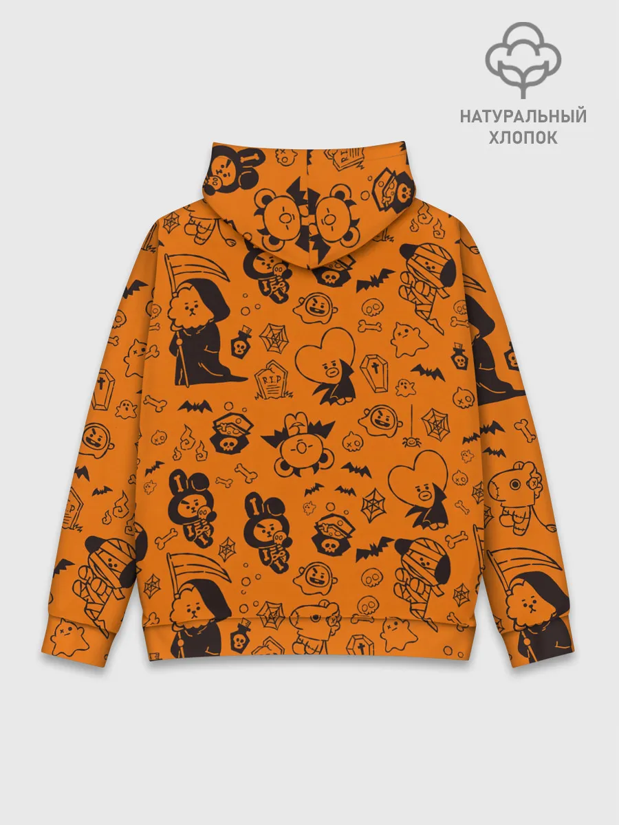 Худи мужской база хлопок / Spooky Halloween BT21 | BTS