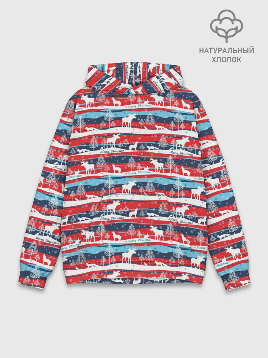 Худи мужской база хлопок / Merry Christmas