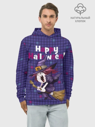 Худи мужской база хлопок / Ведьма летит на метле