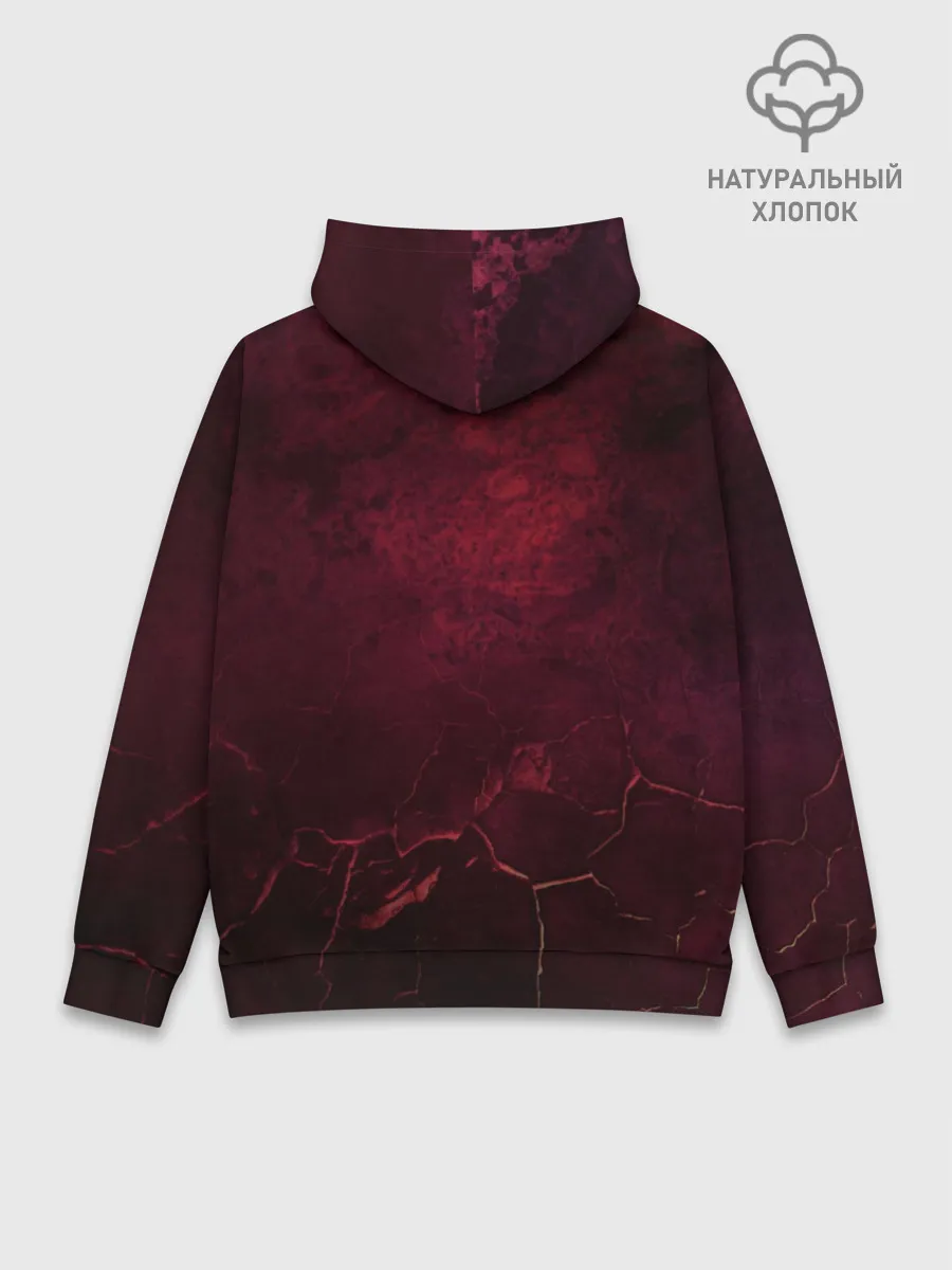 Худи мужской база хлопок / Аста Черный клевер Red style