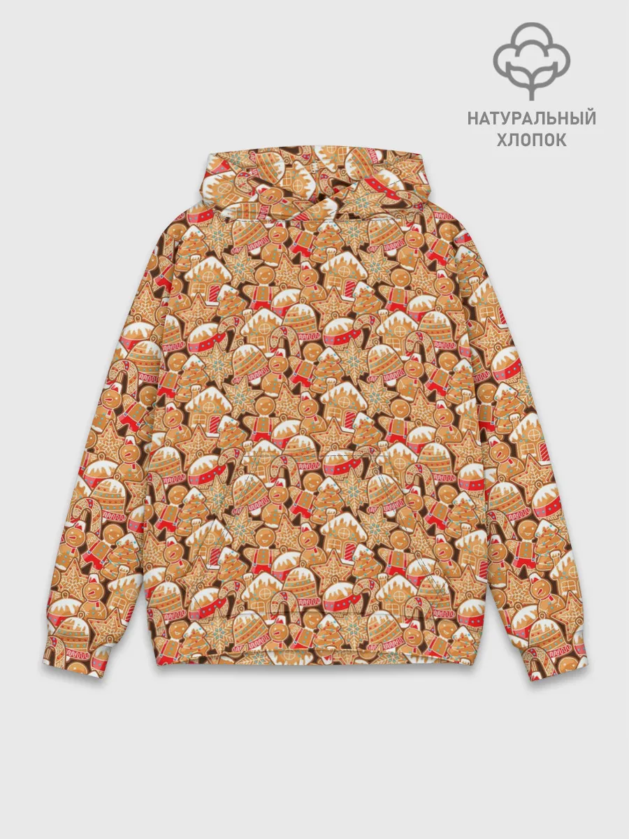 Худи мужской база хлопок / Праздничное Печенье