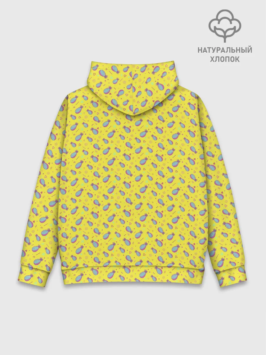 Худи мужской база хлопок / Pineapple Pattern