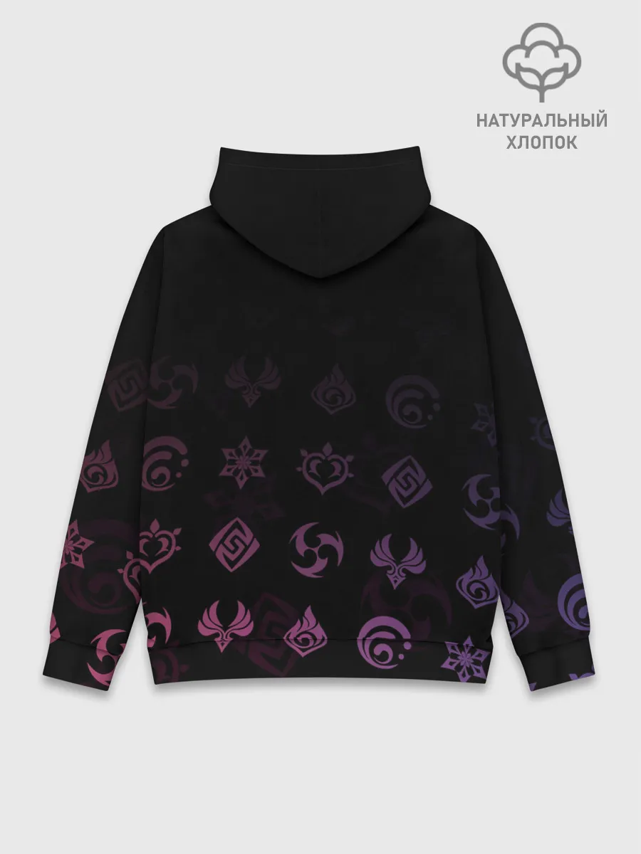 Худи мужской база хлопок / Аяка / Genshin Impact