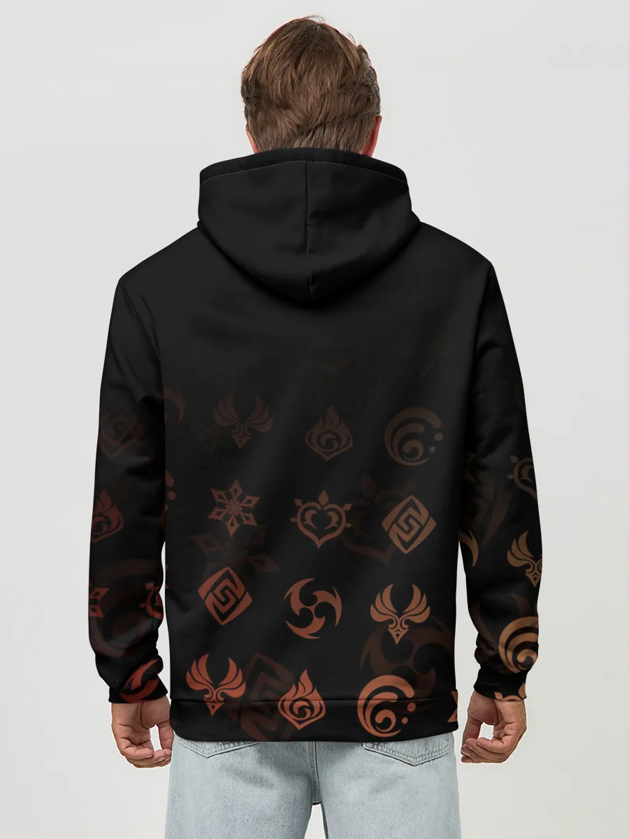 Худи мужской база хлопок / Кадзуха / Genshin Impact