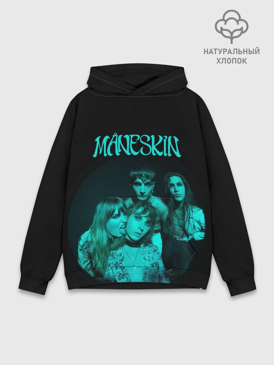 Худи мужской база хлопок / Maneskin. Fisheye Faces