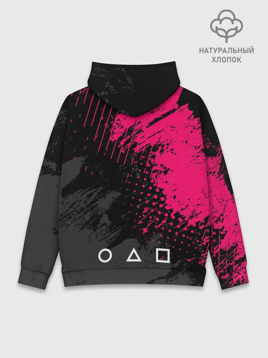 Худи мужской база хлопок / Игра в кальмара | Логотип из интро