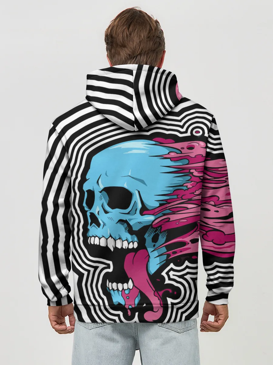 Худи мужской база хлопок / Летящий череп