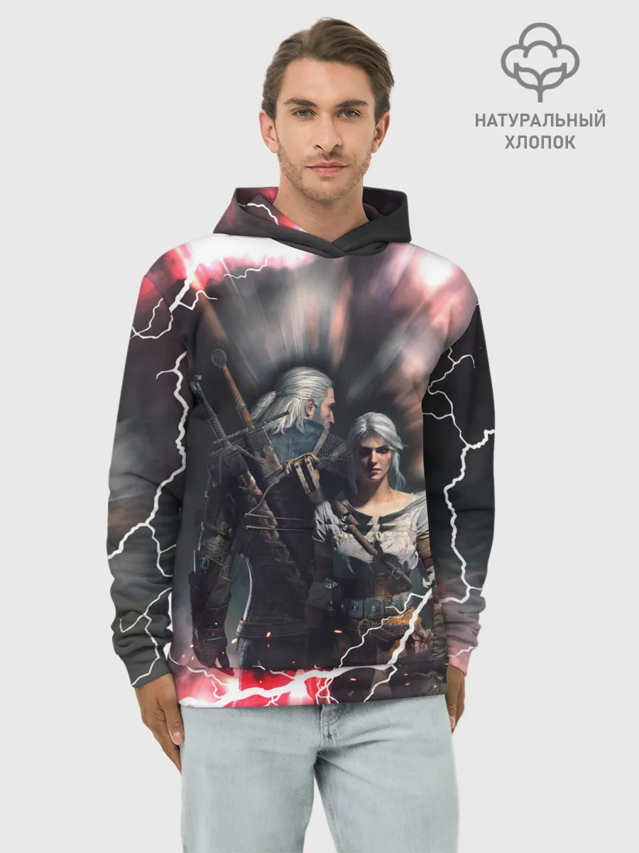 Худи мужской база хлопок / Цирилла | Геральт