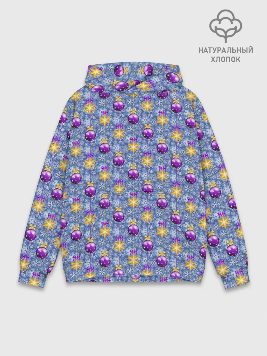 Худи мужской база хлопок / Новогодние Ёлочные Украшения