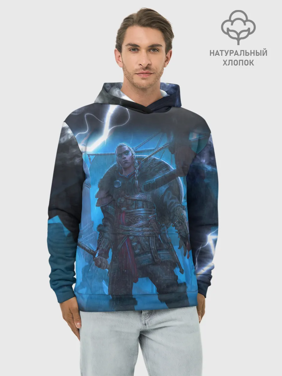 Худи мужской база хлопок / ASSASSINS CREED VALHALLA | ВАЛХАЛЛА