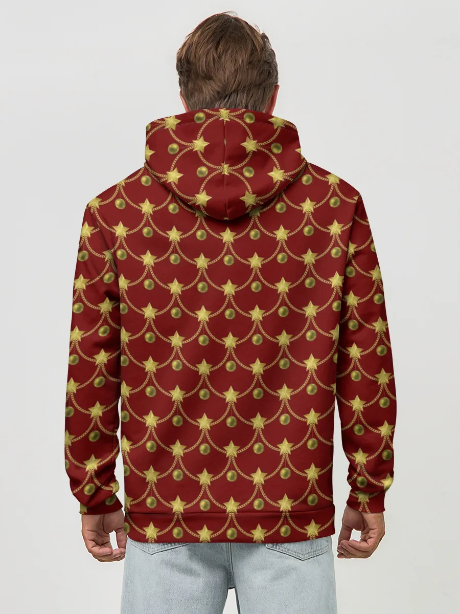 Худи мужской база хлопок / Ёлочные Звёзды