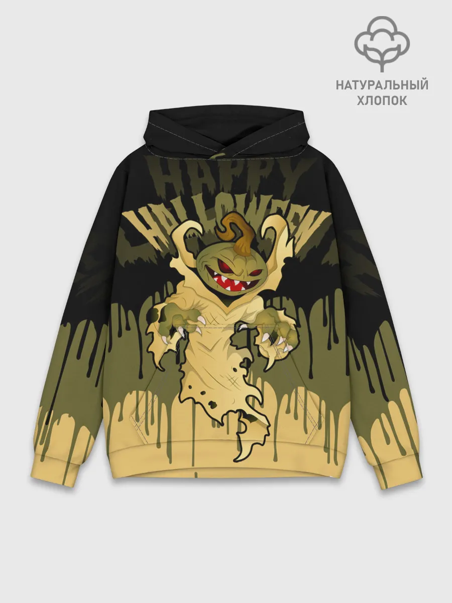 Худи мужской база хлопок / Тыква в ночь мертвецов