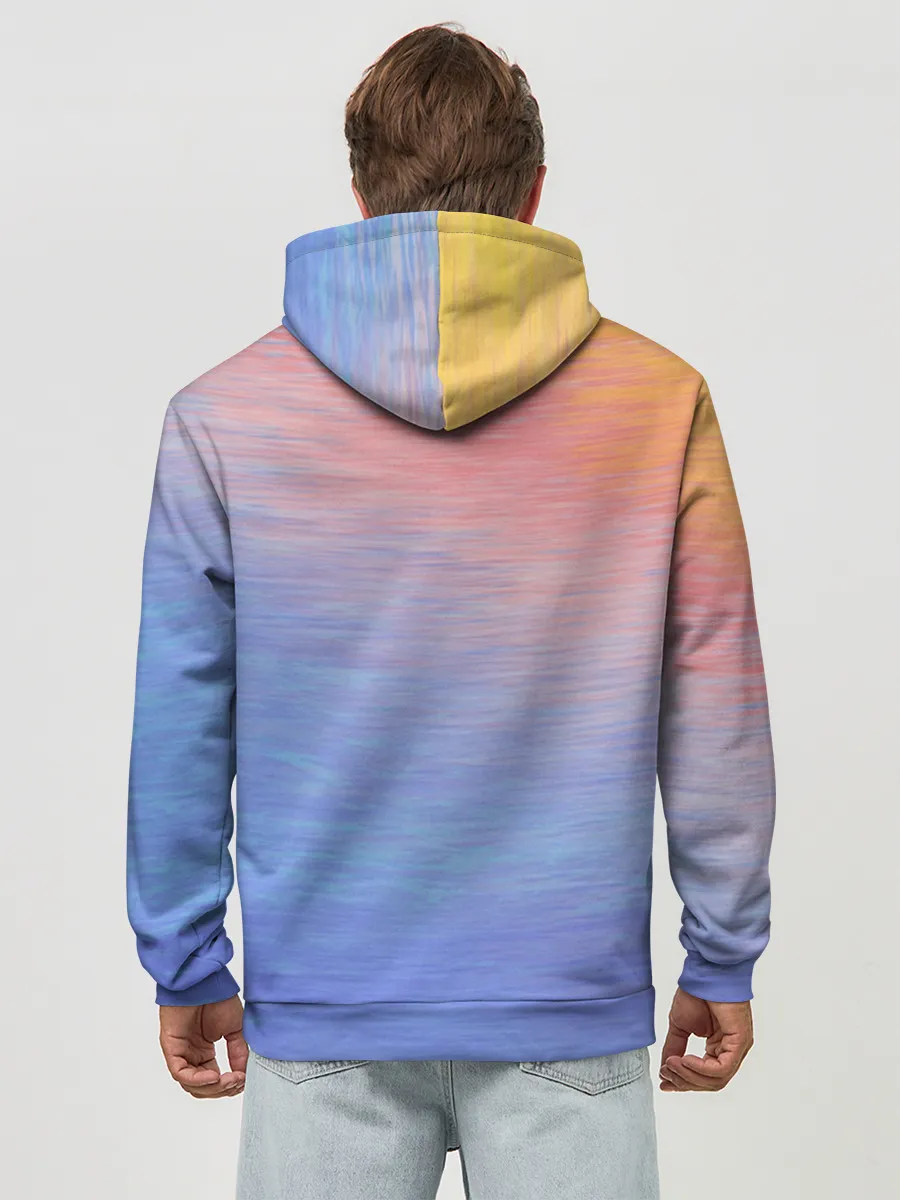 Худи мужской база хлопок / Закат в море