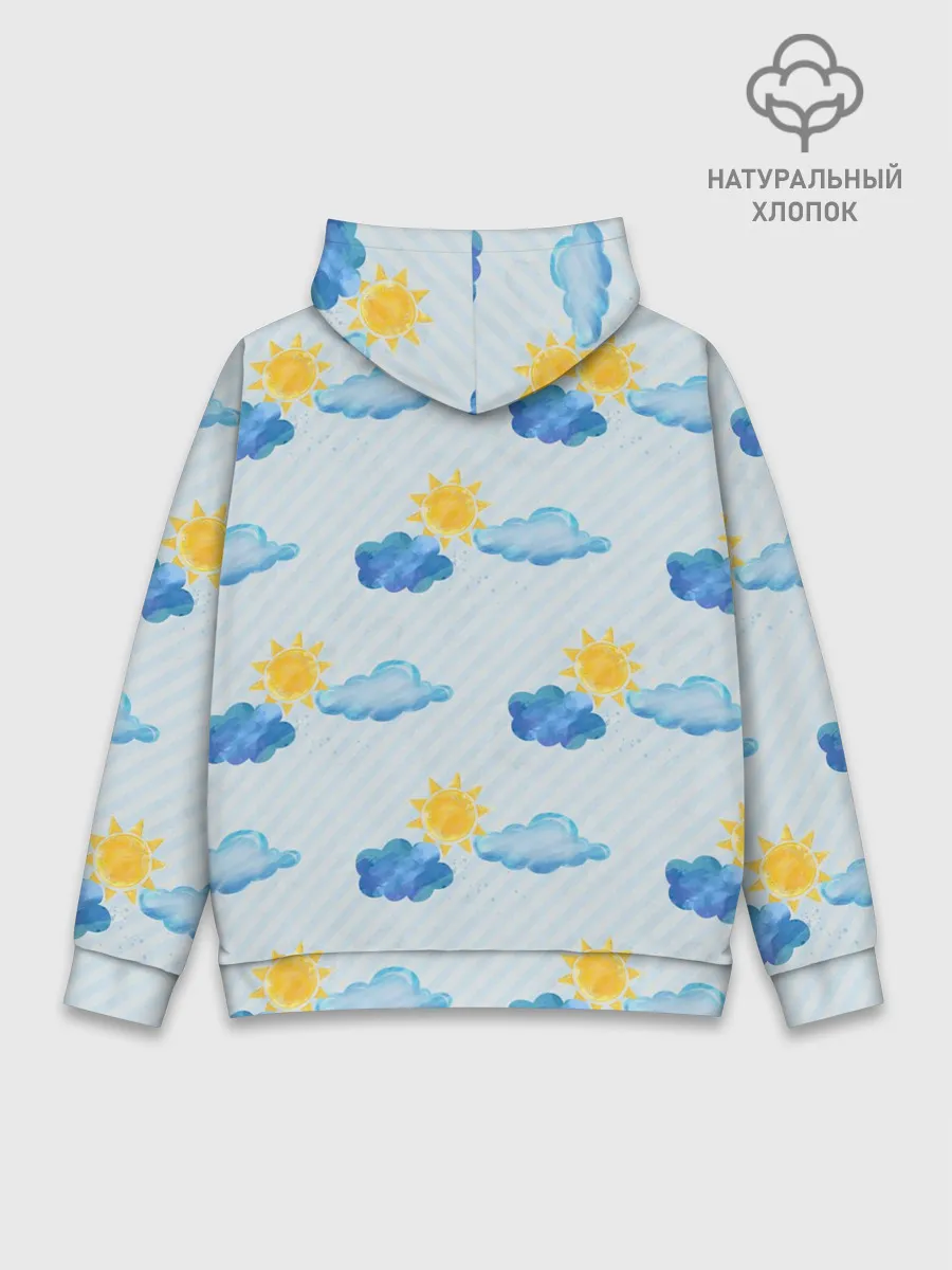 Худи мужской база хлопок / Осень - тучки