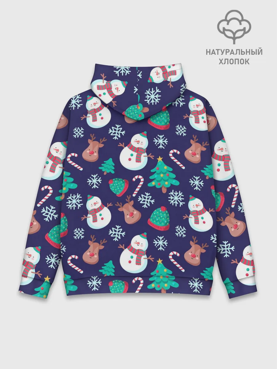 Худи мужской база хлопок / Рождественский Паттерн!