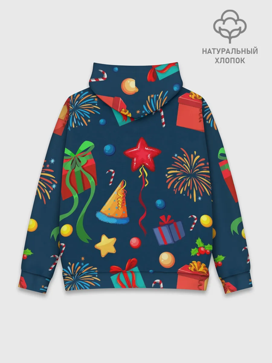 Худи мужской база хлопок / Новогодний Паттерн!