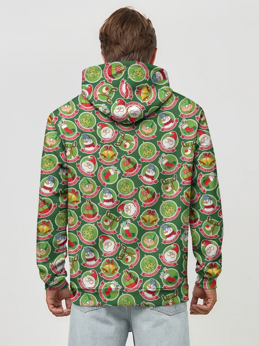 Худи мужской база хлопок / Новогодние Персонажи