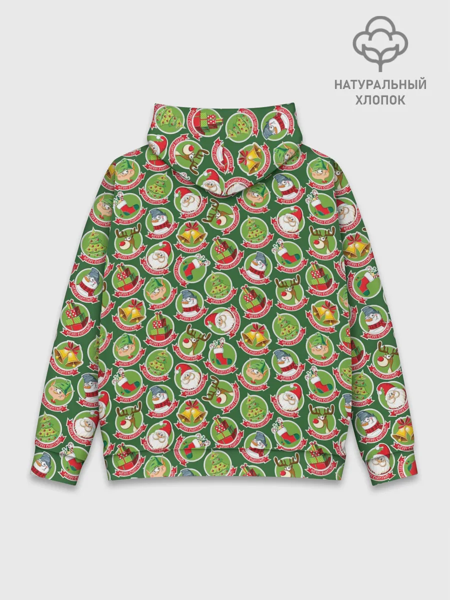Худи мужской база хлопок / Новогодние Персонажи