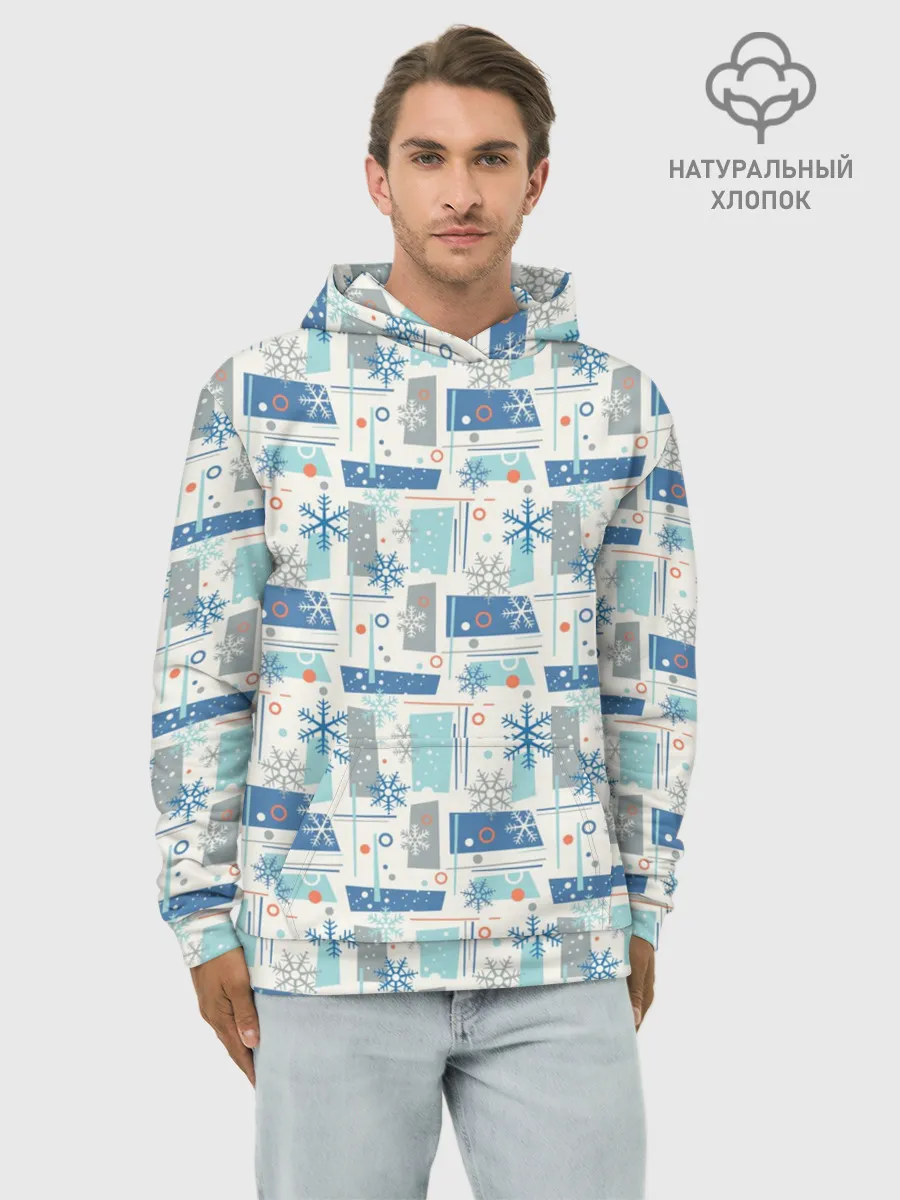 Худи мужской база хлопок / Зимний Дизайн