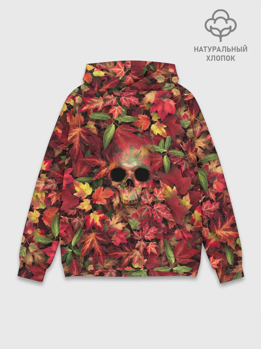 Худи мужской база хлопок / Осенний череп