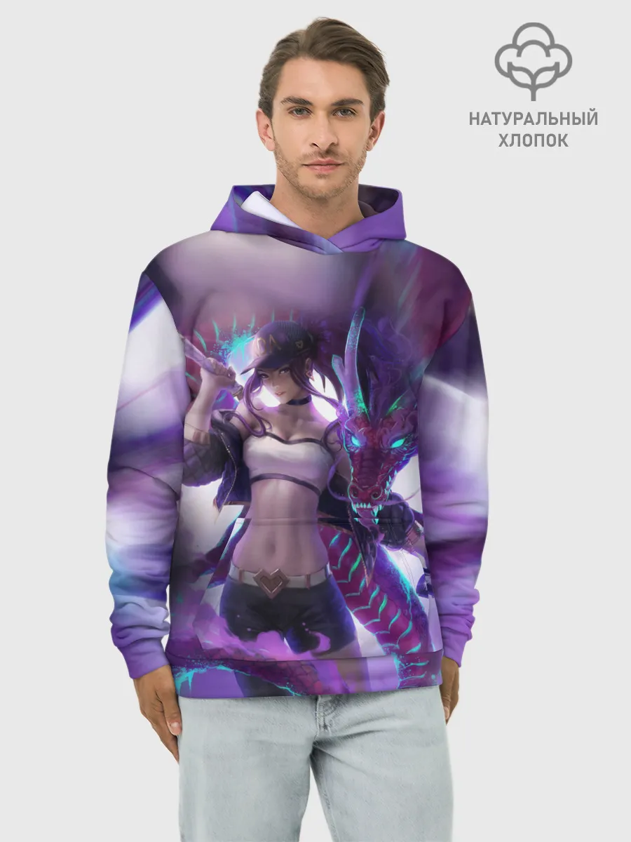 Худи мужской база хлопок / LEAGUE OF LEGENDS AKALI / ЛИГА ЛЕГЕНД АКАЛИ