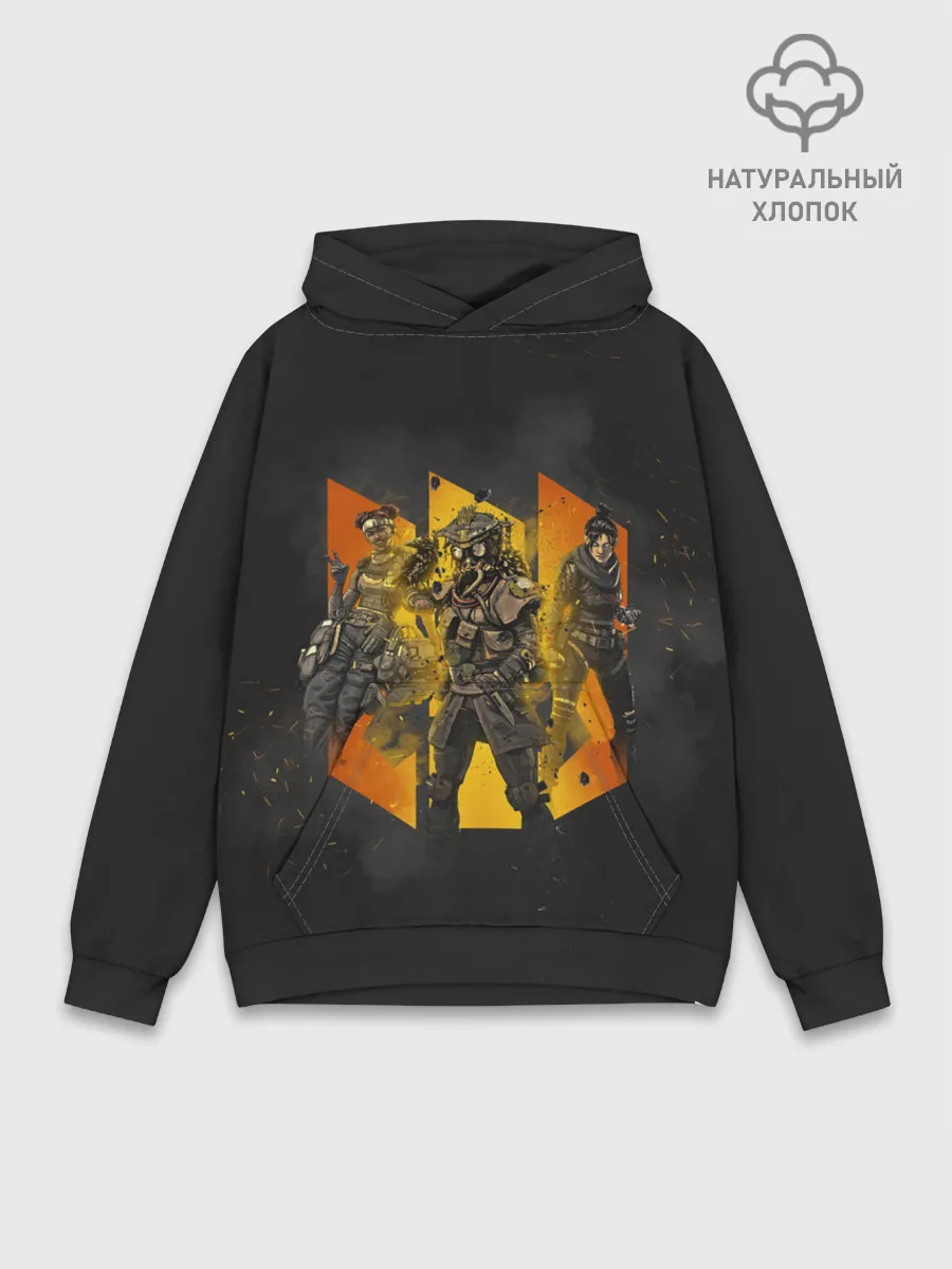 Худи мужской база хлопок / АПЕКС Команда