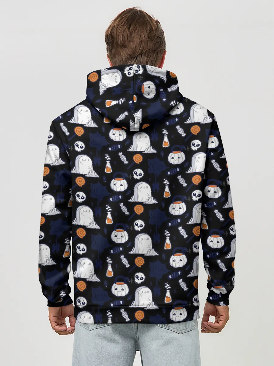 Худи мужской база хлопок / Patern Halloween 7