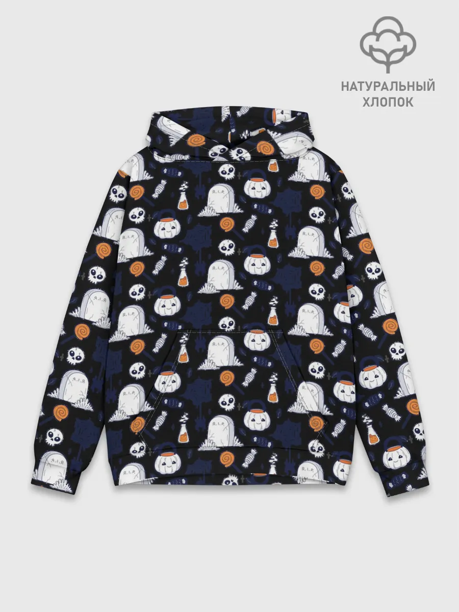 Худи мужской база хлопок / Patern Halloween 7