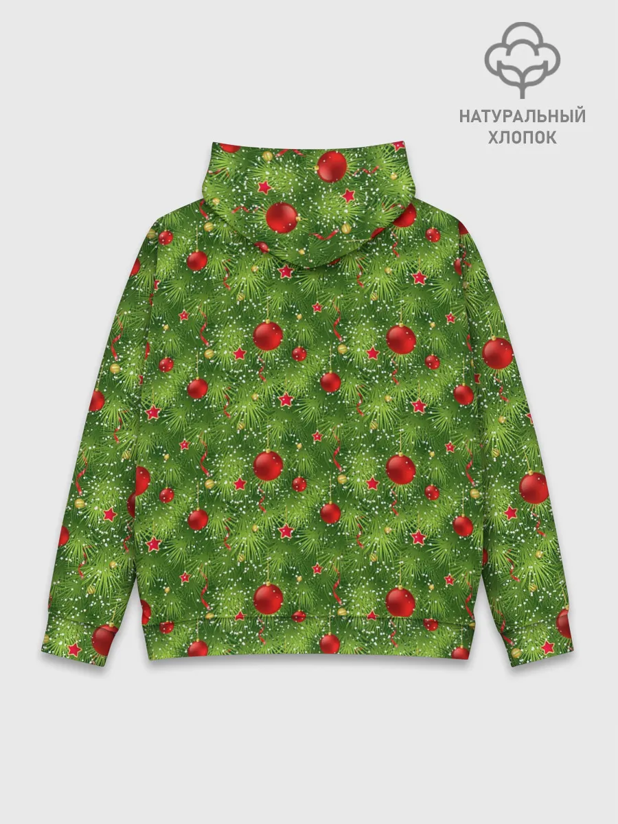 Худи мужской база хлопок / Зелёная Ёлка