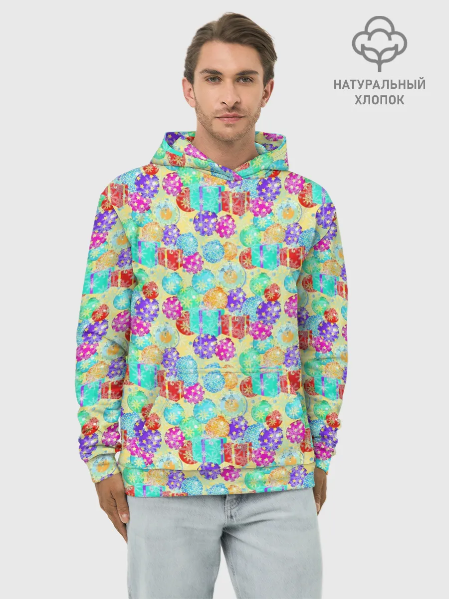 Худи мужской база хлопок / Новогодние Игрушки и Подарки