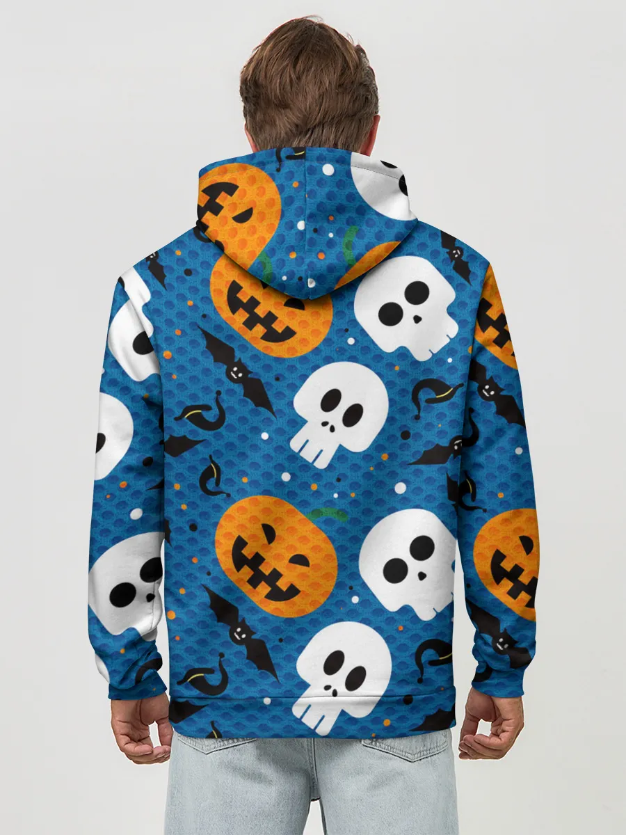 Худи мужской база хлопок / ЧЕРЕПА И ТЫКВЫ | HALLOWEEN