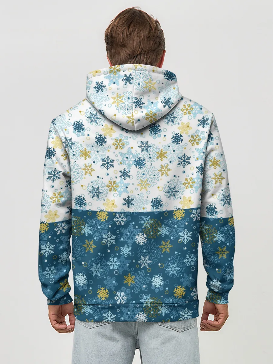 Худи мужской база хлопок / Падают Снежинки