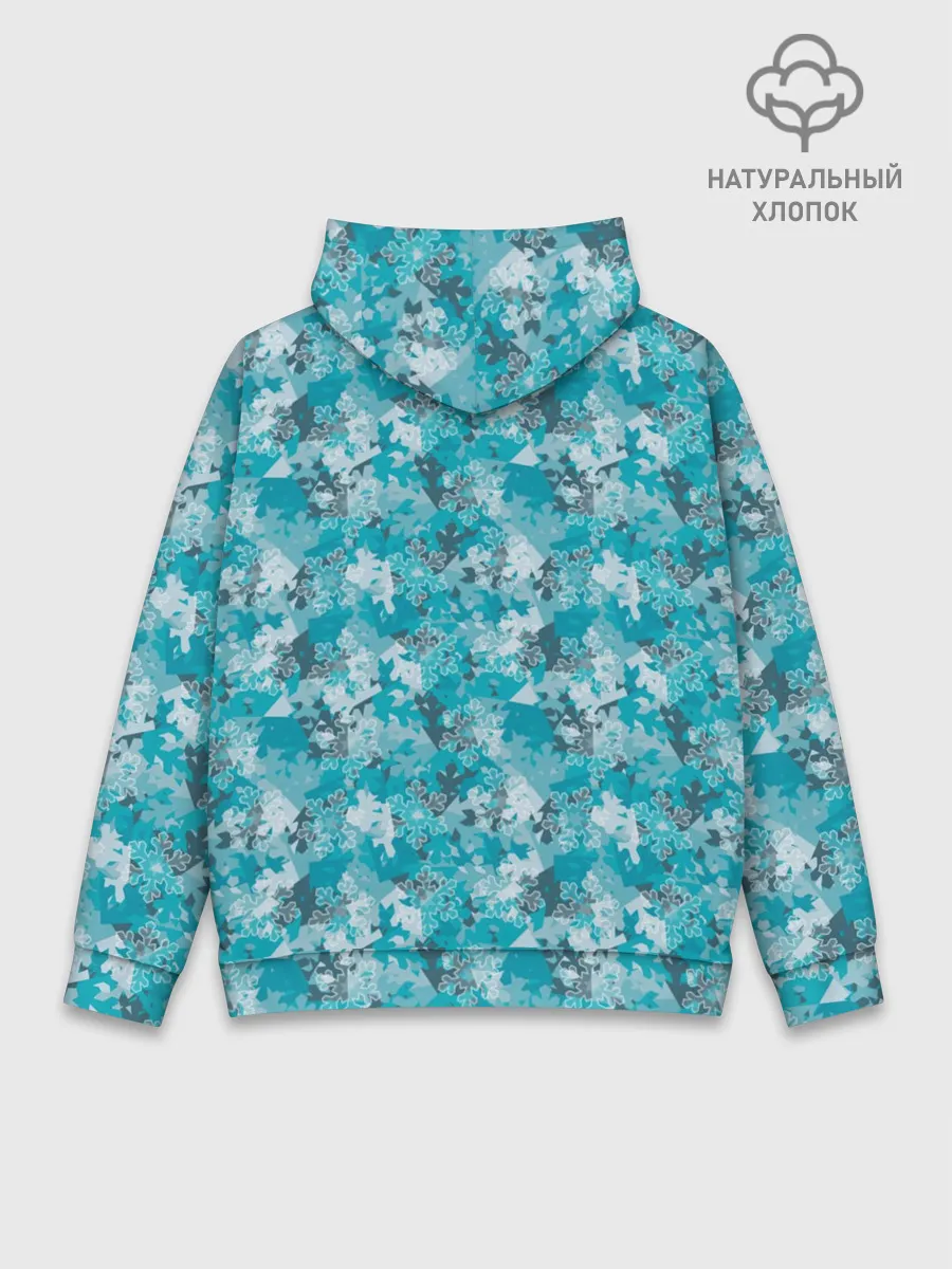 Худи мужской база хлопок / Снежный Дизайн