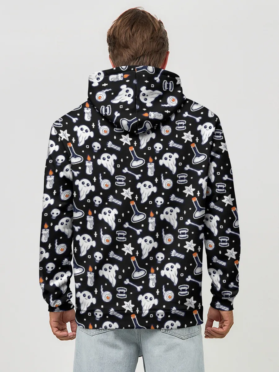 Худи мужской база хлопок / Patern Halloween 2