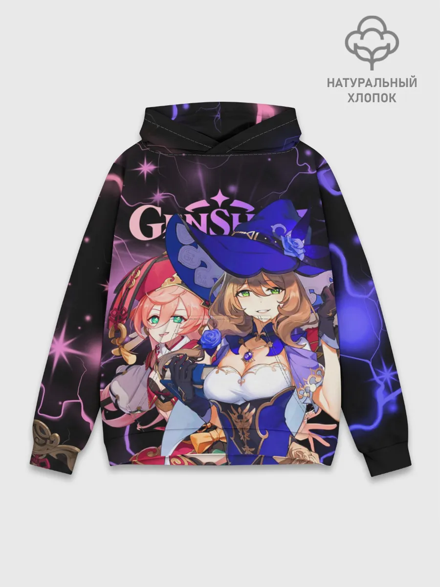 Худи мужской база хлопок / Янь Фэй и Лиза, Genshin Impact