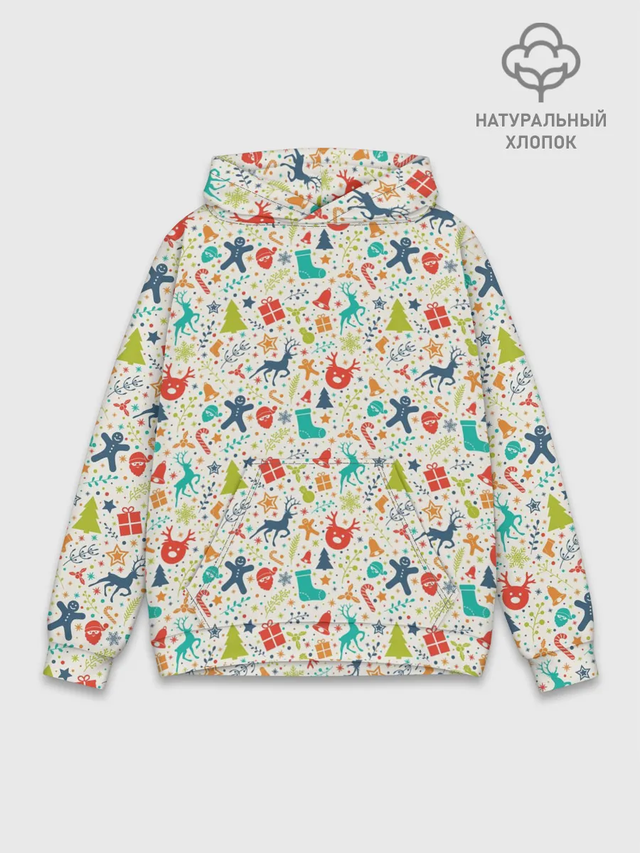 Худи мужской база хлопок / Символика Нового Года