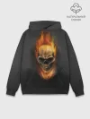 Худи мужской база хлопок / Призрак в огне