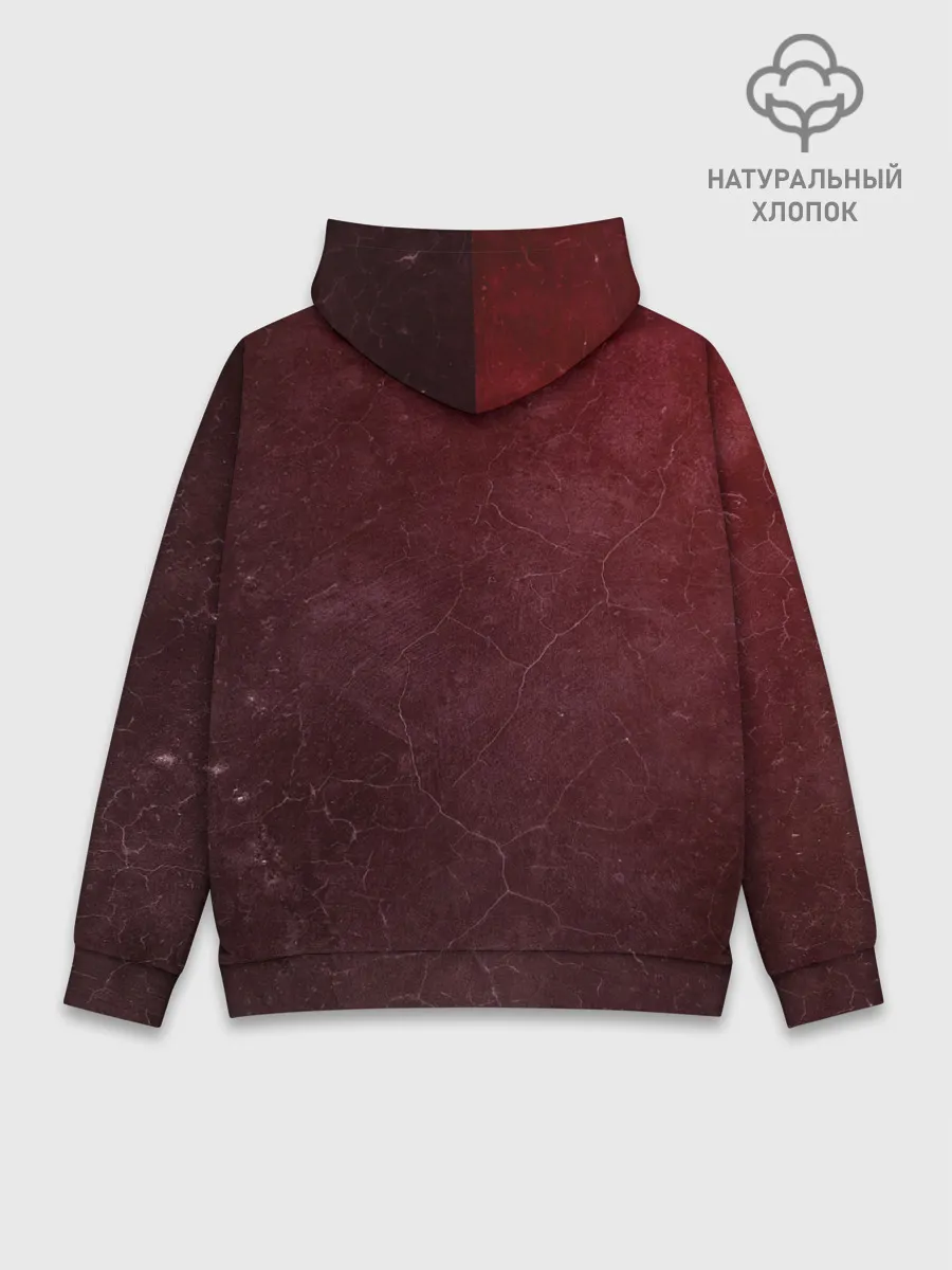 Худи мужской база хлопок / TOYOTA | RED GRUNGE