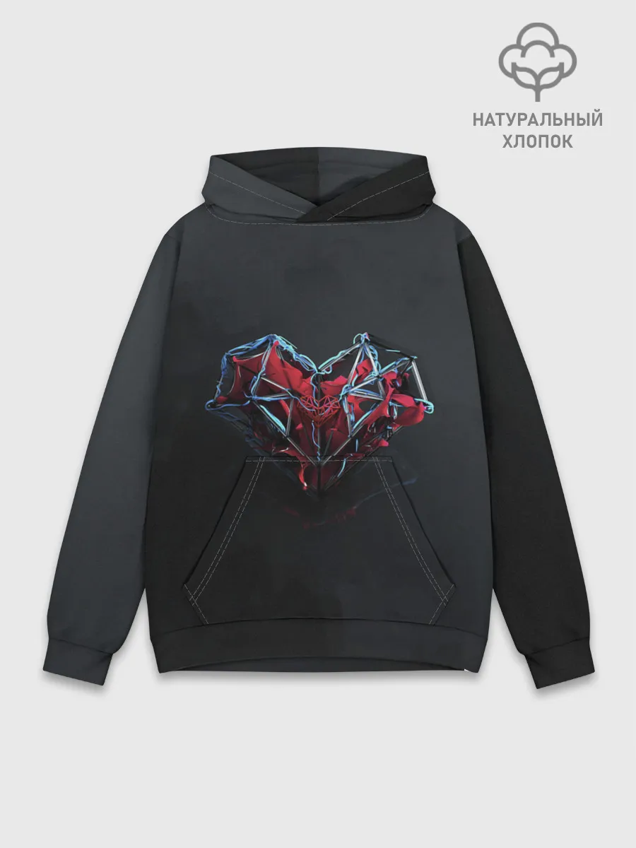 Худи мужской база хлопок / Техносердце