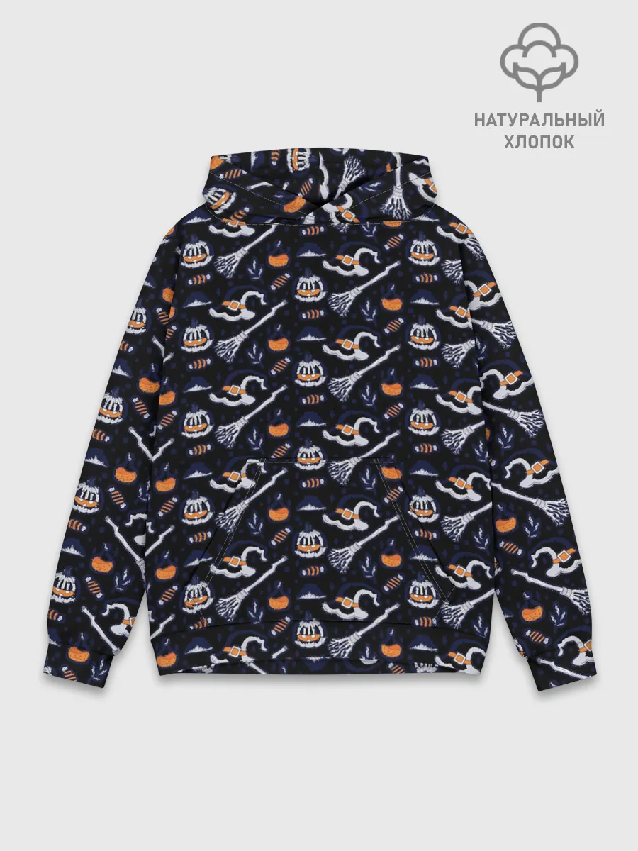 Худи мужской база хлопок / Patern Halloween 6