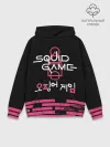 Худи мужской база хлопок / SQUID GAME [ALL LOGO]