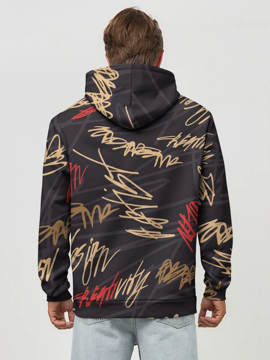 Худи мужской база хлопок / Golden graffiti