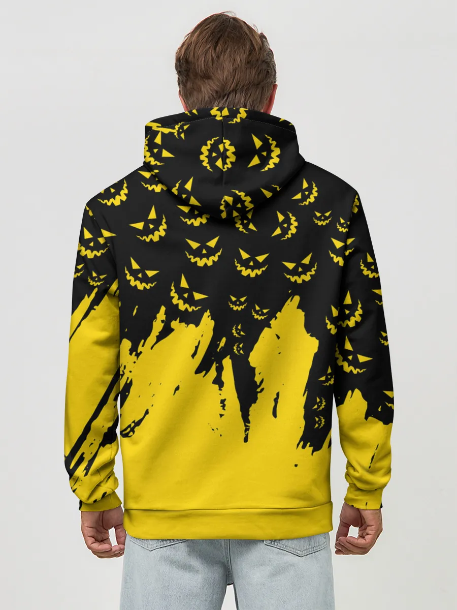 Худи мужской база хлопок / HALLOWEEN SMILE | SMILE PUMPKIN