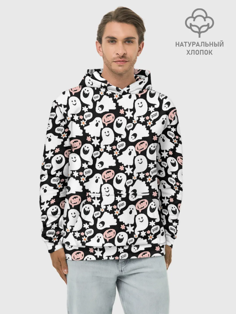 Худи мужской база хлопок / Patern Halloween 19