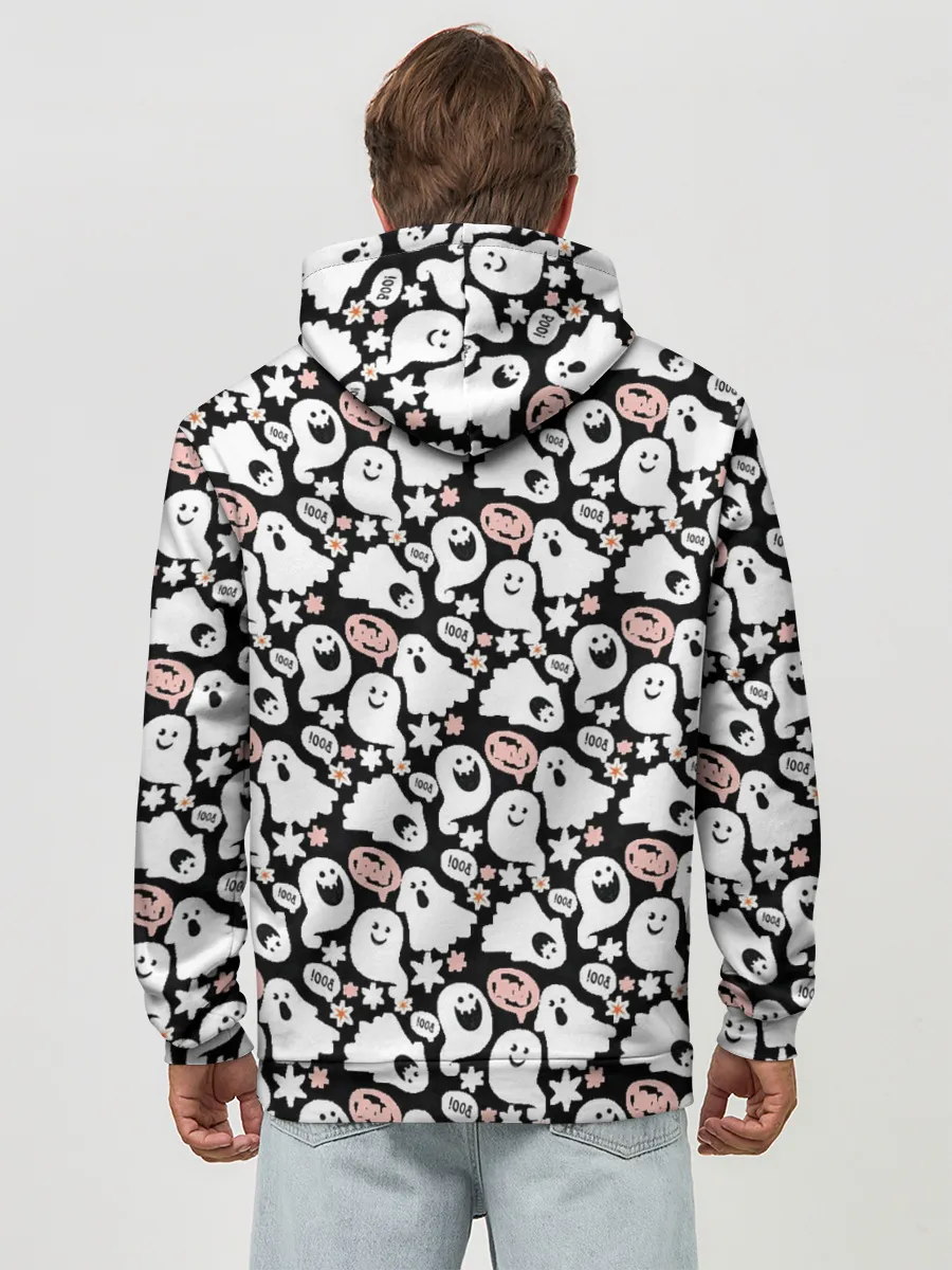 Худи мужской база хлопок / Patern Halloween 19