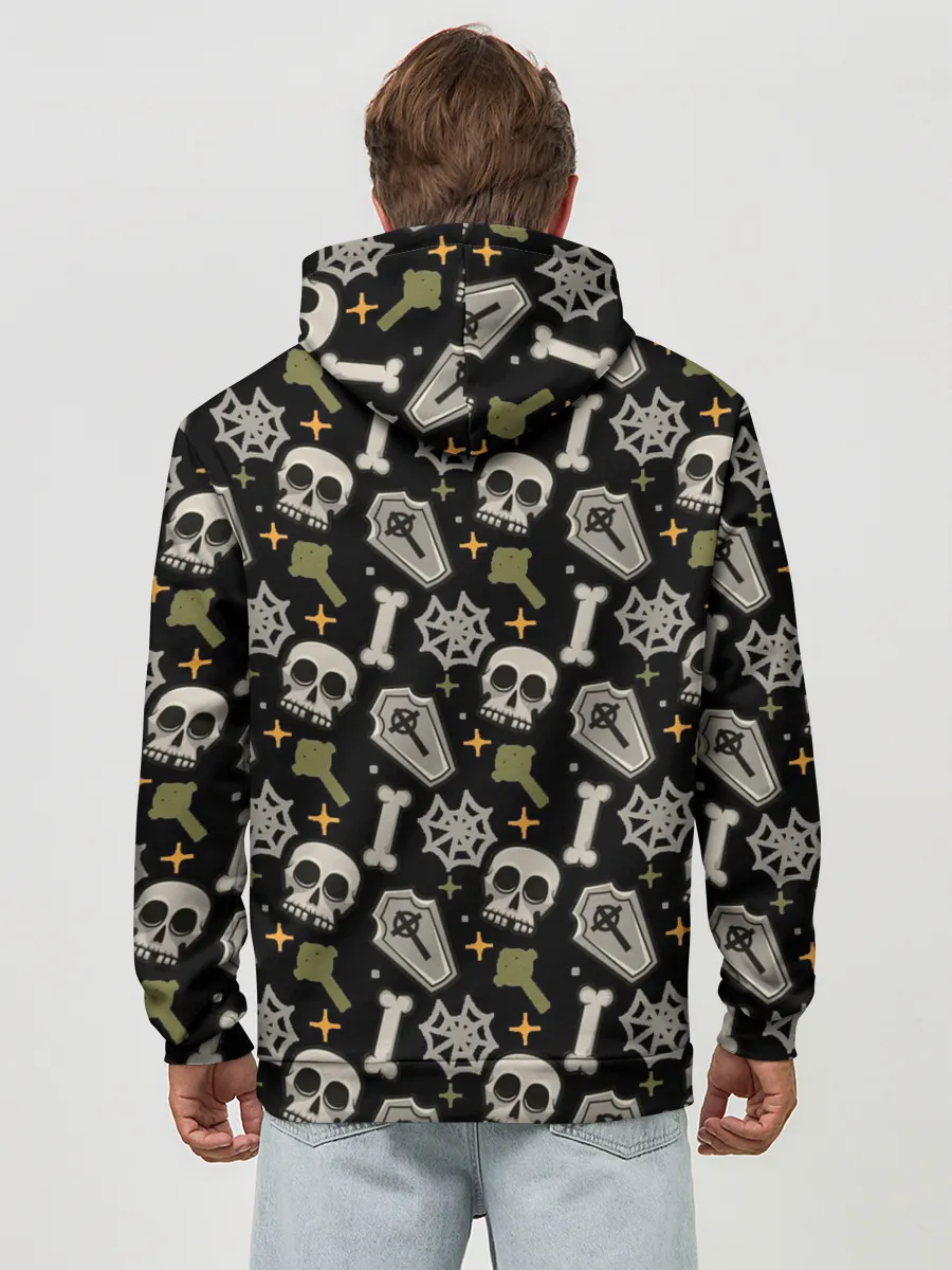 Худи мужской база хлопок / Patern Halloween 18