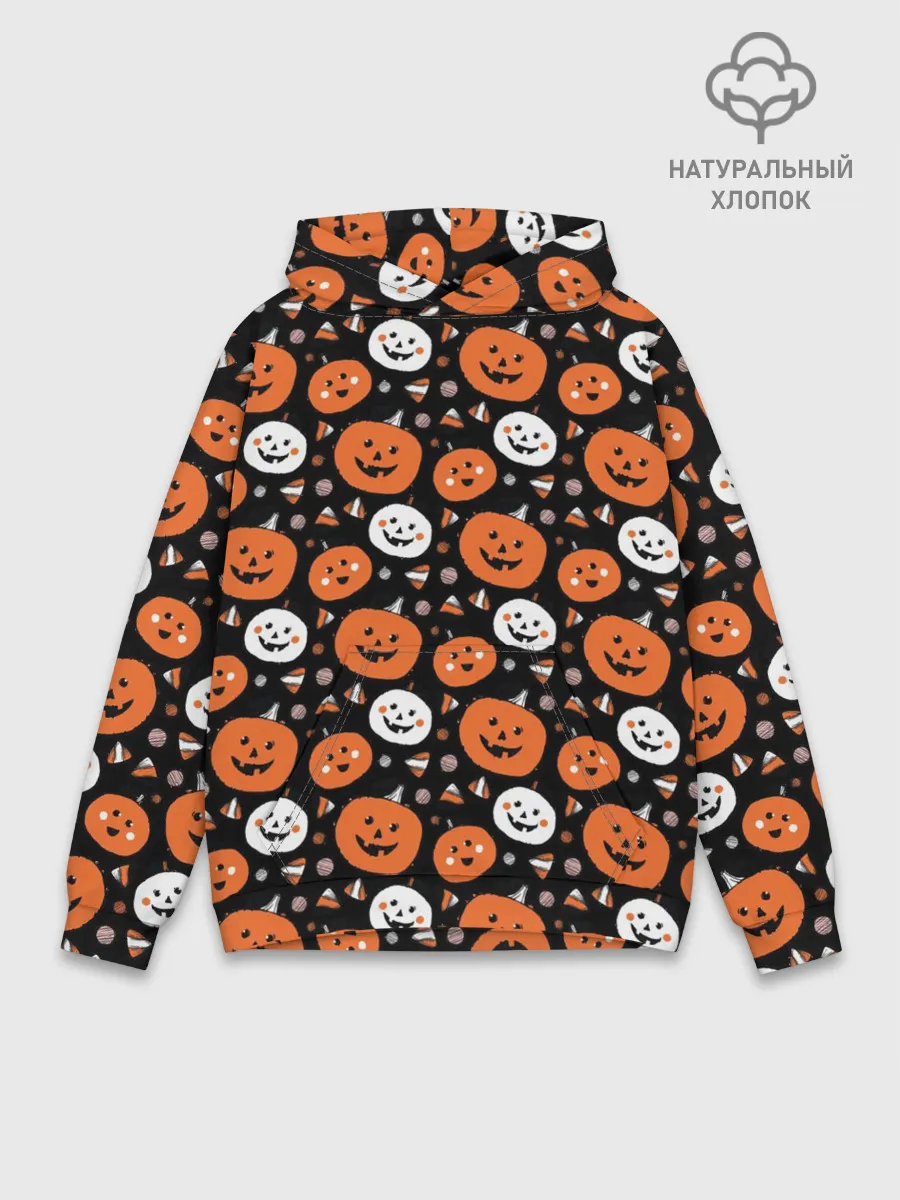 Худи мужской база хлопок / Patern Halloween 17